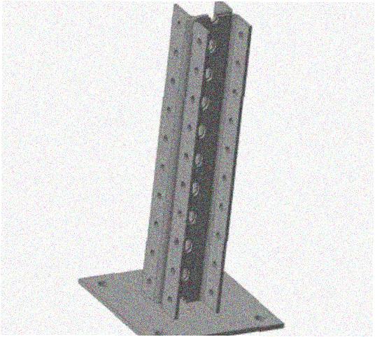 Стойка напольная (потолочная) сдвоенная СНПС1400 УХЛ1,горячее цинкование, S2,5