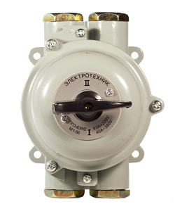 Переключатель пакетный ПП 2-63/Н2 М1 сил. 56 (63А, силуминовый корпус, IP56) Электротехник