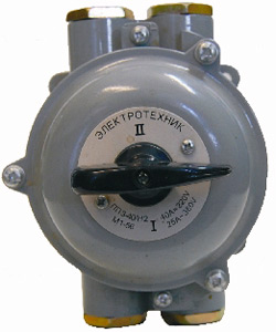 Переключатель пакетный ПП 3-40/Н2 М1 сил. 56 (40А, силуминовый корпус, IP56) Электротехник