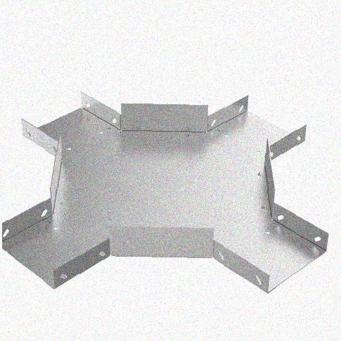 Лоток крестообразный замковый глухой КМЗГ 100х50 УТ1,5, горячее цинкование, S0,8