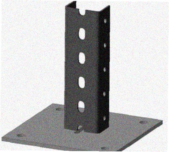 Стойка напольная (потолочная) СНП400 УТ1,5,горячее цинкование, S2,5