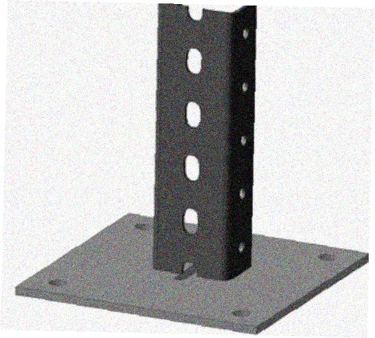 Стойка напольная (потолочная) СНП600 УТ1,5,горячее цинкование, S2,5