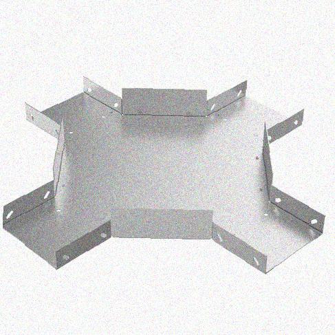 Лоток крестообразный замковый глухой КМЗГ 600х80 УХЛ1, горячее цинкование, S1,5
