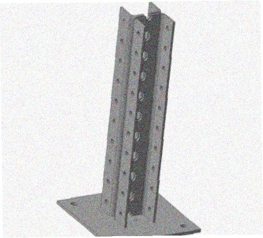 Стойка напольная (потолочная) сдвоенная СНПС1200х4 УХЛ1, горячее цинкование, S4,0