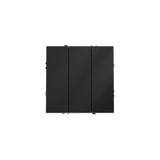 Выключатель встраиваемый Voltum S70 трехклавишный 10А, (графит)