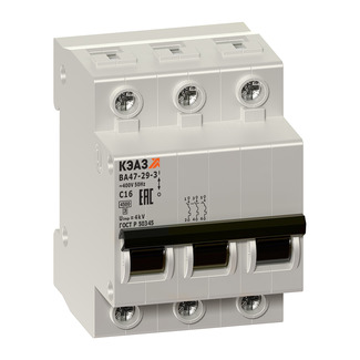 Выключатель автоматический ВА МОД ВА47-29 3П 25А С 4,5кА 3C25 КЭАЗ