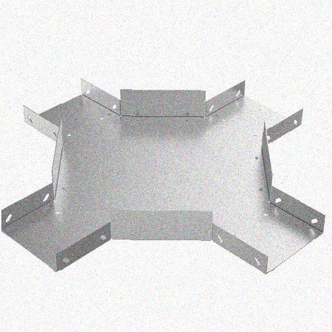 Лоток крестообразный замковый перфорированный КМЗ 400х65 УТ1,5, горячее цинкование S1,5