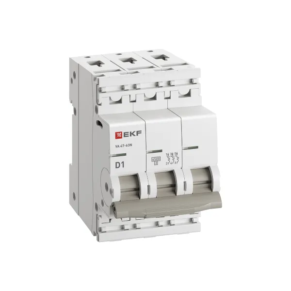 Выключатель автоматический ВА МОД ВА 47-63N 3П 1А (D) 4,5 кА PROXIMA EKF