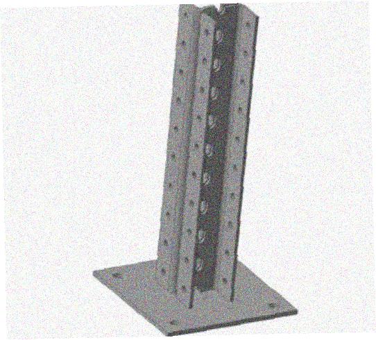 Стойка напольная (потолочная) сдвоенная СНПС2000 УХЛ1,горячее цинкование, S2,5