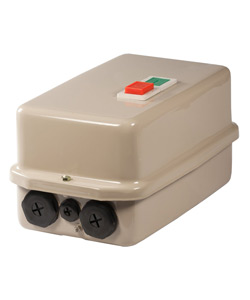 Пускатель э/м ПМЛ-3220Д УХЛ4 Б, 380В/50Гц, 1р+1з, 50А, нереверсивный, с реле РТЛ-2057-2 37-50А, в корпусе из металла IP54, с кнопками ПУСК + СТОП