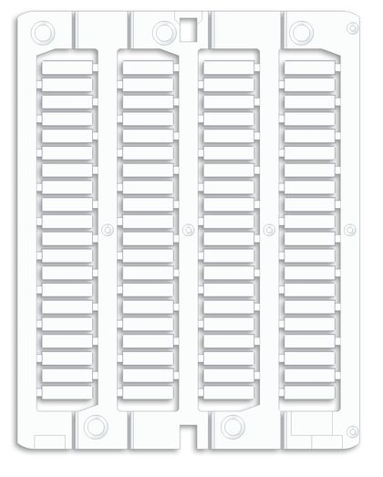 Маркировка для провода, жесткая, для трубочек. 4х15мм. Белая DKC