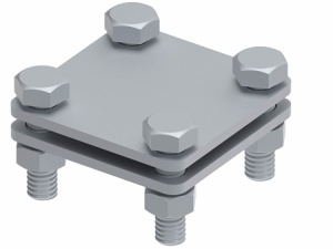 Соединитель плоского проводника до 30 мм две пластины, гор. цинк Ostec