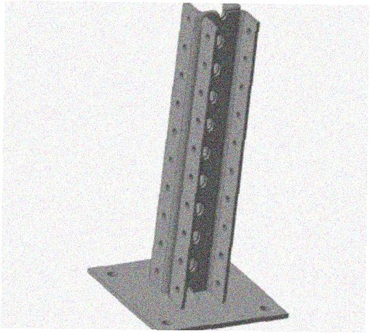 Стойка напольная (потолочная) сдвоенная СНПС1200 УТ1,5,горячее цинкование, S2,5