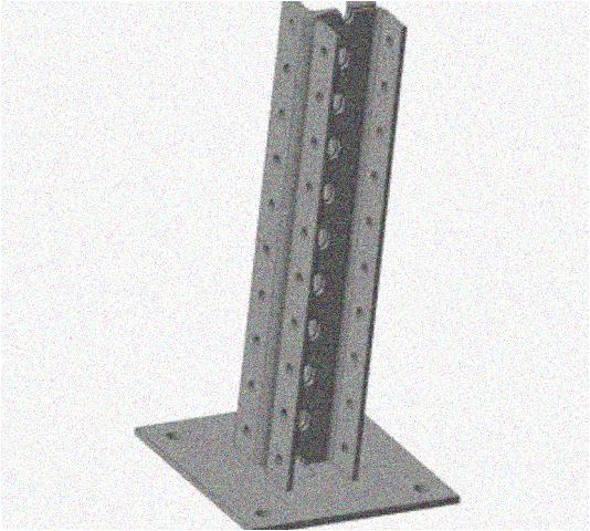Стойка напольная (потолочная) сдвоенная СНПС3000 УТ1,5, горячее цинкование, S2,5