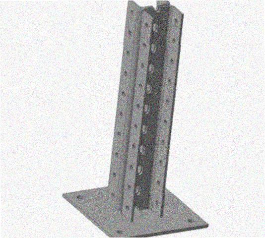 Стойка напольная (потолочная) сдвоенная СНПС400х4 УТ1,5,горячее цинкование, S4,0