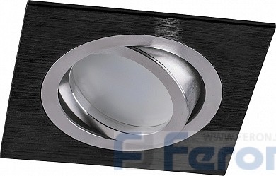 Светильник встраиваемый Feron DL2801 потолочный MR16 G5.3 черный-хром