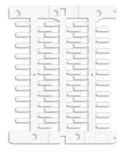 Маркировка для провода, жесткая, для трубочек. 4х12мм. Белая DKC
