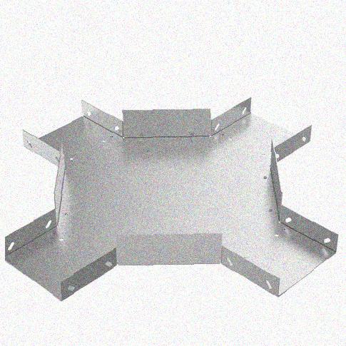 Лоток крестообразный замковый глухой КМЗГ 200х50 УТ1,5, горячее цинкование, S1,0
