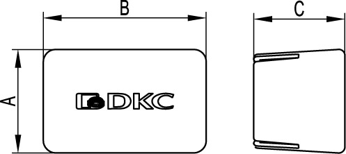 Заглушка торцевая для одиночного С-образного профиля 41x21 мм DKC