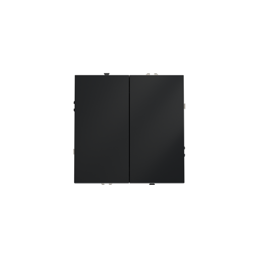 Выключатель с самовозвратом встраиваемый Voltum S70 двухклавишный 10А, (графит)