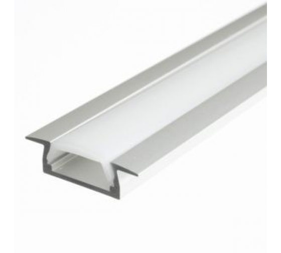 Профиль врезной+рассеив.+аксес.2000х22x7мм алюм/поликарб General