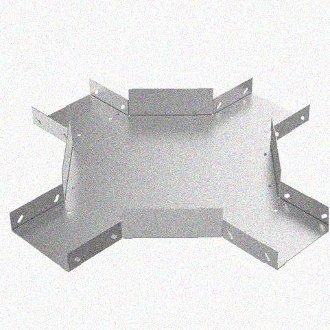 Лоток крестообразный замковый глухой КМЗГ 100х100 УТ1,5, горячее цинкование, S1,5