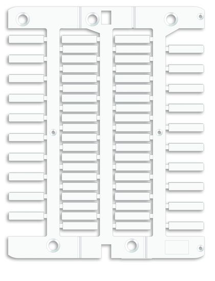 Маркировка для провода, жесткая, для трубочек. 4х18мм. Белая DKC
