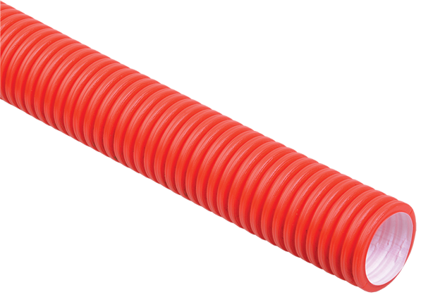 Труба гофрированная двустенная ПНД/ПВД d=63мм красная (50м) ИЭК
