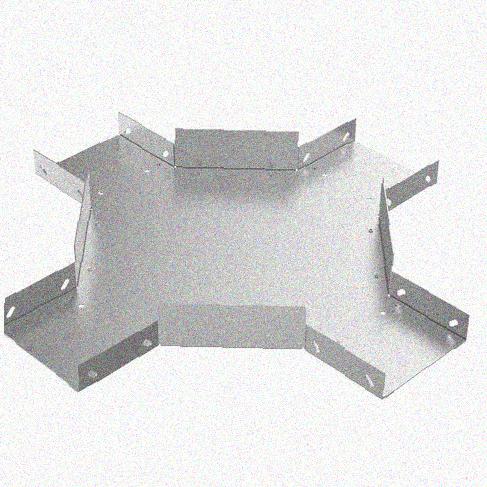 Лоток крестообразный замковый перфорированный КМЗ 300х65 УХЛ1, горячее цинкование, S1,5