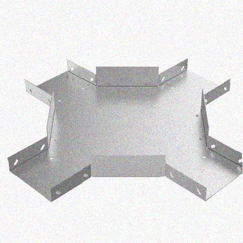Лоток крестообразный замковый глухой КМЗГ 300х80 УТ1,5, горячее цинкование, S0,8