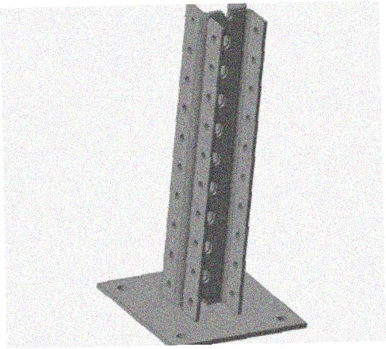 Стойка напольная (потолочная) сдвоенная СНПС2280 УХЛ1,горячее цинкование, S2,5
