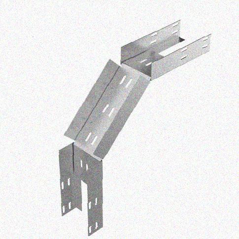 Лоток перфорированный КС 100х50-90 УХЛ1 для поворота трассы вниз на 90, оцинкованный лист S1,0