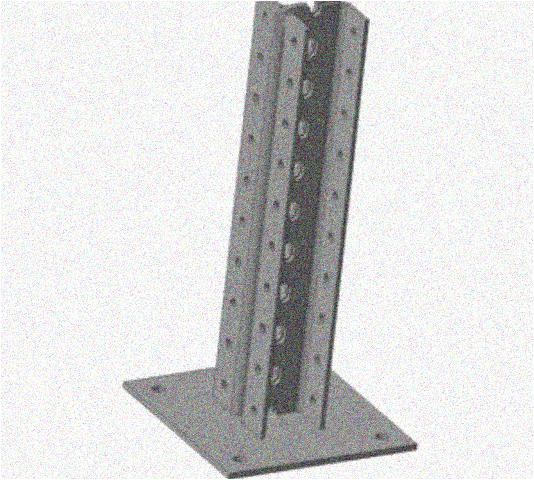 Стойка напольная (потолочная) сдвоенная СНПС1000 УХЛ1, горячее цинкование, S2,5