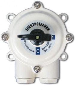 Переключатель пакетный ПП 2-16/Н2 М2 пл. 56 (16А, пластмассовый корпус, IP56) Электротехник