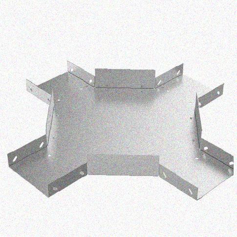 Лоток крестообразный замковый глухой КМЗГ 150х80 УТ1,5, горячее цинкование, S1,5