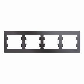 GLOSSA  Рамка горизонтальная 4-м . графит IP20 Schneider Electric