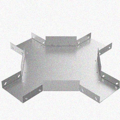 Лоток крестообразный замковый перфорированный КМЗ 400х100 УТ1,5, горячее цинкование, S1,5