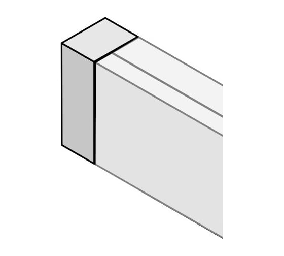 Заглушка торцевая ЛМ60.30-З УХЛ1, оцинкованный лист S0,8