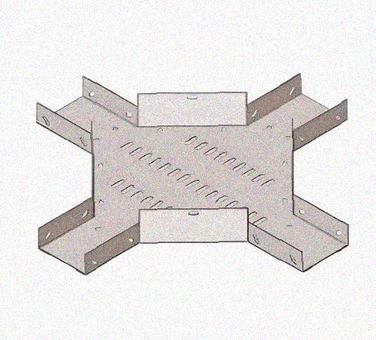 Лоток крестообразный перфорированный КМ 300х100 УТ1,5, горячее цинкование S1,5