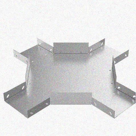 Лоток крестообразный замковый глухой КМЗГ 100х100 УТ1,5, горячее цинкование, S1,0