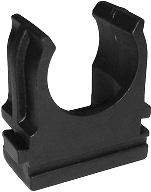 Крепёж-клипса для труб Полистирол черная д20 (50шт/4200шт уп/транс) Э-Пласт