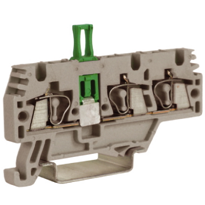 HMM.2/1+2/SGR, проходной зажим, 1 ввод/2 вывода, серый 2,5 кв.мм, с размыкателем DKC