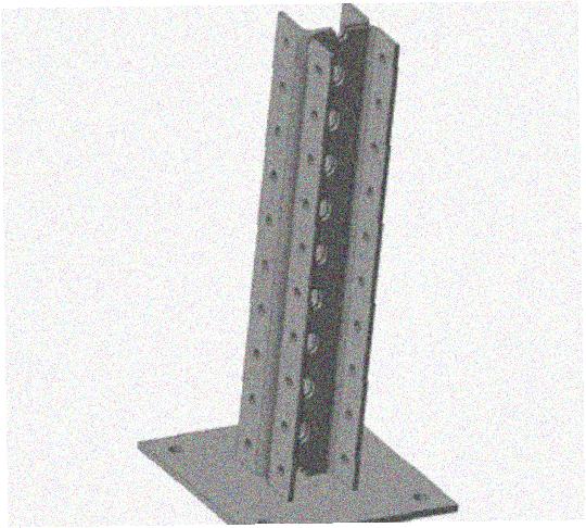 Стойка напольная (потолочная) сдвоенная СНПС2000 УТ1,5,горячее цинкование, S2,5