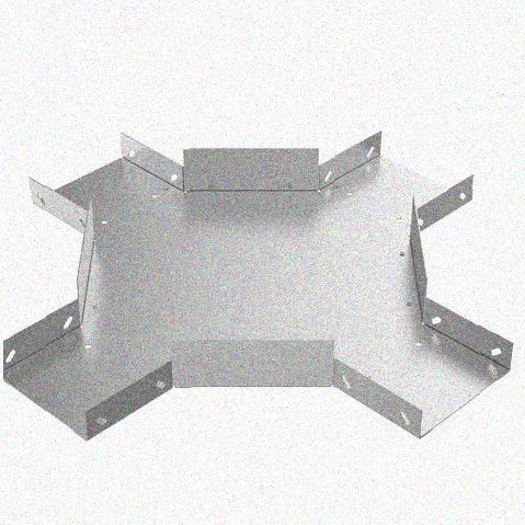 Лоток крестообразный замковый глухой КМЗГ 200х100 УТ1,5, горячее цинкование, S1,5