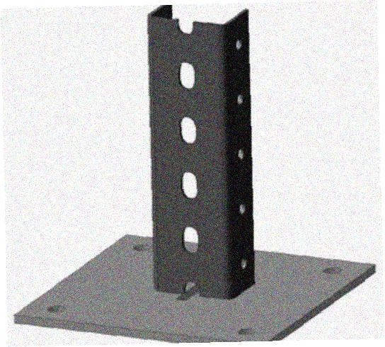 Стойка напольная (потолочная) СНП1200 УТ1,5,горячее цинкование, S2,5