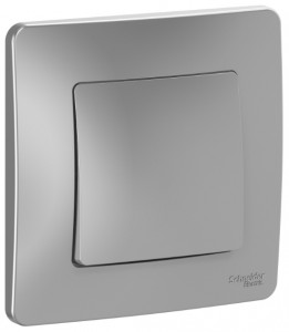 BLANCA Выключатель СУ 1 кл. 10А алюминий IP20 Schneider Electric