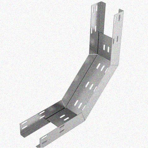 Лоток перфорированный КП 300х100-90 УХЛ1 для поворота трассы вверх на 90, оцинкованный лист S1,0