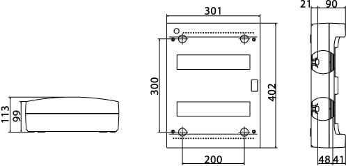 ЩРн-П-24, IP40, серый, с усиленным клеммным блоком 2х87308 DKC