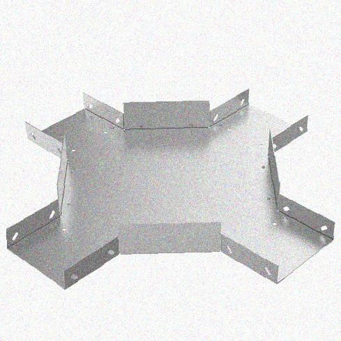 Лоток крестообразный замковый глухой КМЗГ 80х80 УТ1,5, горячее цинкование, S1,0