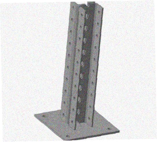 Стойка напольная (потолочная) сдвоенная СНПС1520х4 УХЛ1, горячее цинкование, S4,0